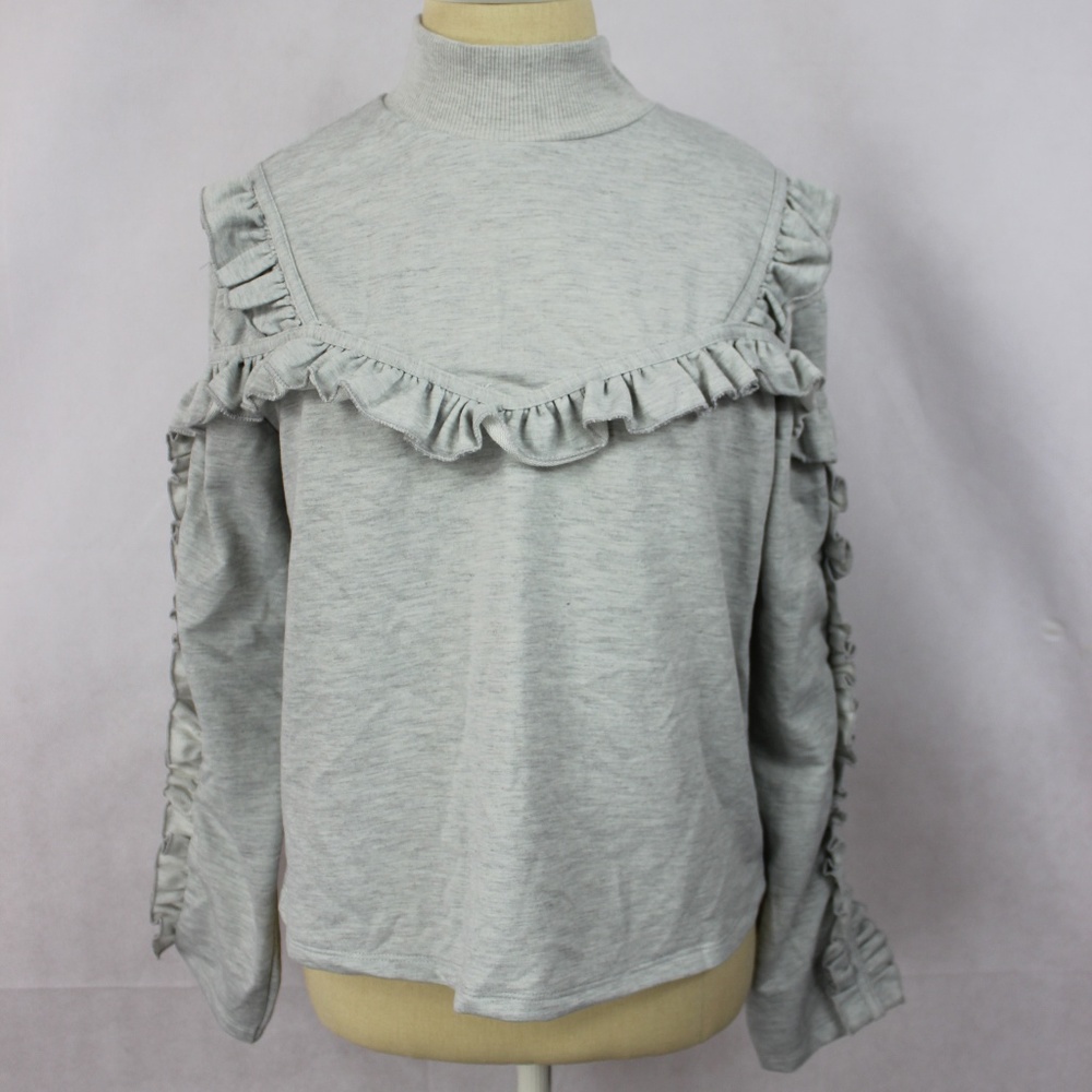 Buffalo David Bitton Ripley Ruffled Mock-Neck Top